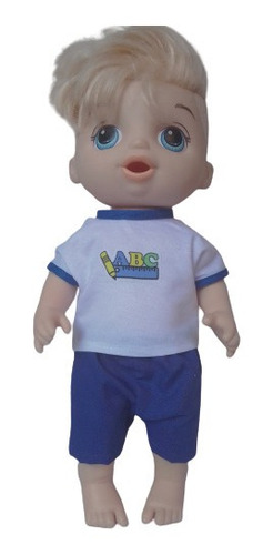 Kit Escolar Uniforme+mochila+caderninho P. Boneco Baby Alive