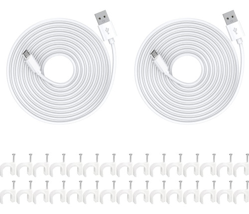 Paquete De 2 Cables De Alimentacin De 20 Pies Para Mini Cmar