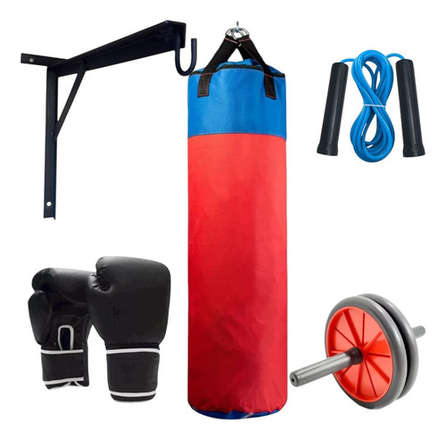 Combobox Kitdeboxeo Bolsa90+guantes+soport+soga+ruedabdo+buc Azul