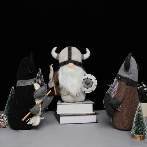 Muñeco De Peluche Gnomo Sin Rostro, Caballero, Enano, Viking