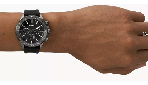 Reloj Fossil Negro Casual Modelo Bq2711 45 Mm Para Hombre