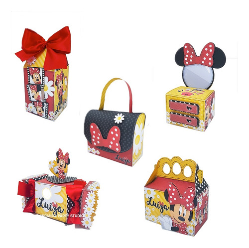 Cajitas Temáticas Minnie Mouse Rosa Daisy Mesa De Dulces