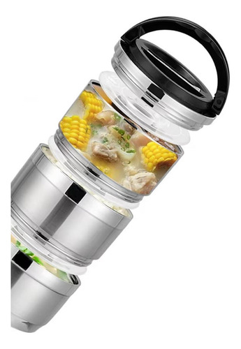 Bento Box Adultos Lancheira Aço Inoxidável 5 Camadas