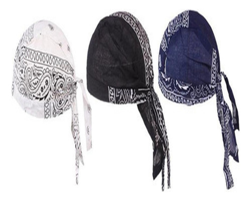 . 3x Gorro Bandana For Hombre Gorro Químico De Algodón Gorro
