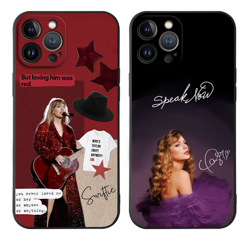 2pcs Lover Folklore Taylor Swift Funda Para iPhone Ts012