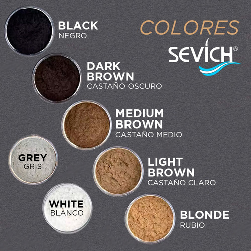 Recarga 100g Fibras Capilares Sevich Color Negro
