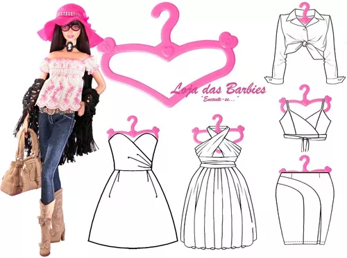 Kit Lote de Roupas originais boneca Barbie