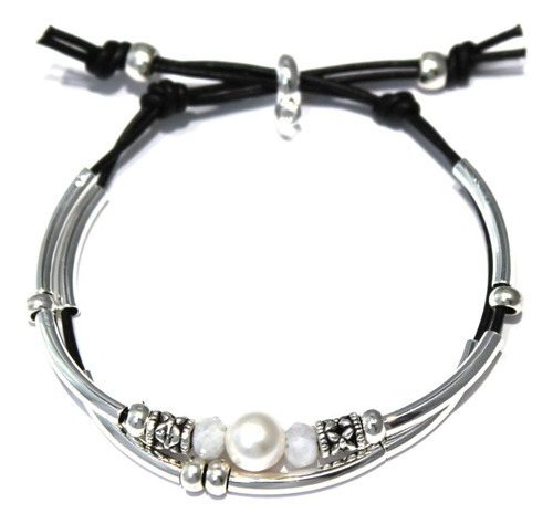 Lizzy James Crystal Water Ajustable 2 Pulsera De Plata De Hi