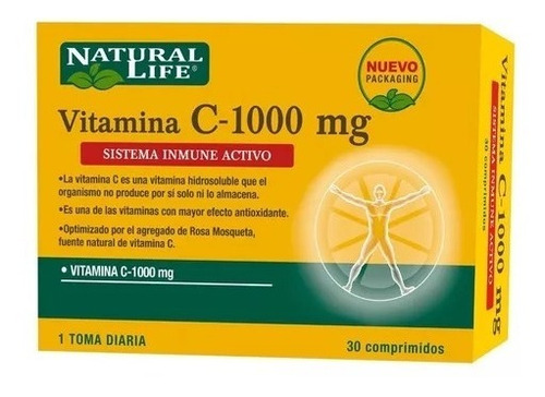 Natural Life Vitamina C 1000mg 30 Comprimidos