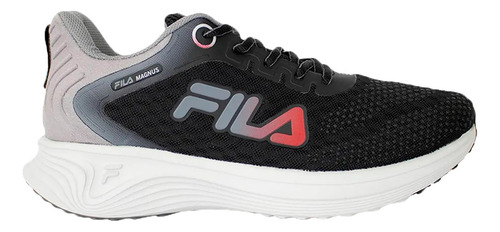 Zapatillas Fila Running Hombre Magnus H Negro Gris Rojo Cli