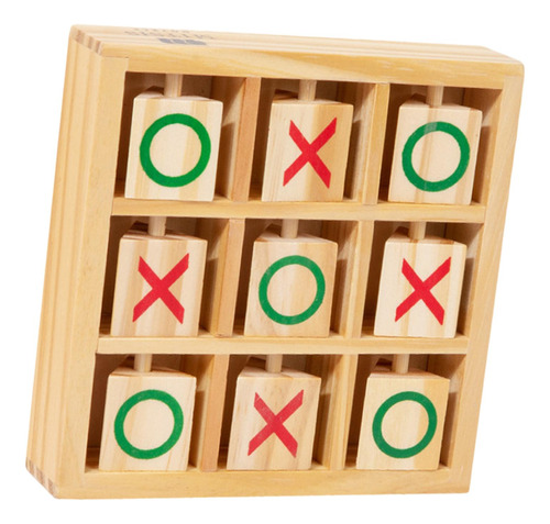 Juego De Mesa De Madera Tic Tac Toe Para Entretenimiento,