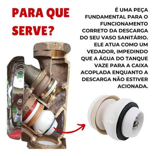Pistao De Válvula Descarga Oriente Antiga 45mm Reparo Embolo