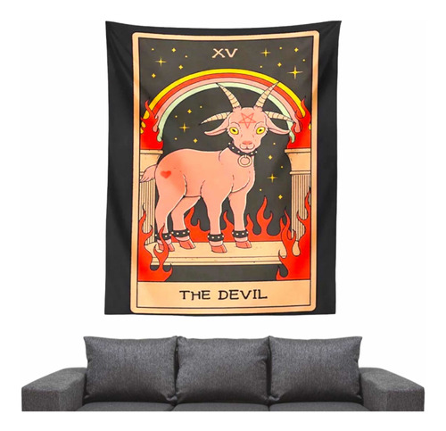 Tapiz Colgante De Pared The Devil Lamb - 73 X 95 Cm