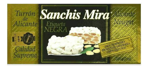 Turrón Dealmendra Y Miel Alicante Sanchis Mira