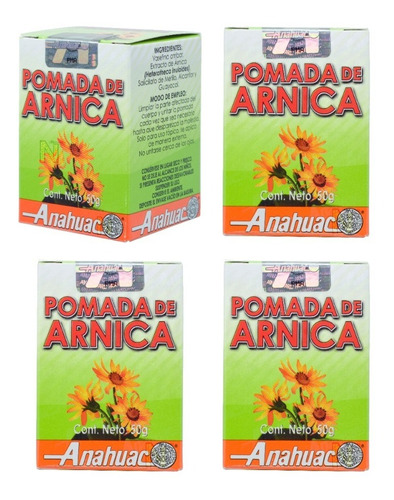 Imagen 1 de 4 de (4 Pzas) Pomada De Arnica (50 Gr) Anahuac