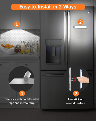 Luz Led Recargable 20cm Con Sensor Armario, Cocina, Escalera