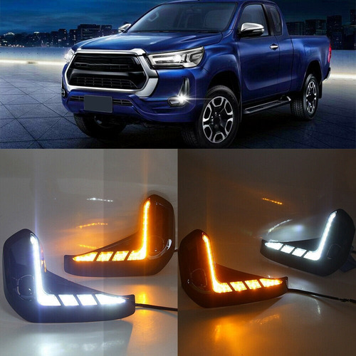 Para Toyota Hilux Revo 2020 2021 Led Drl Luz Diurna