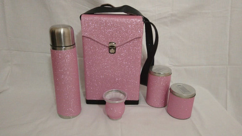 Set Matero Fusia Con Brillo Termo Acero