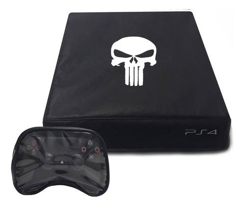 Funda Antipolvo Ps4 - Punisher + Funda Joystick - Ecocuero 