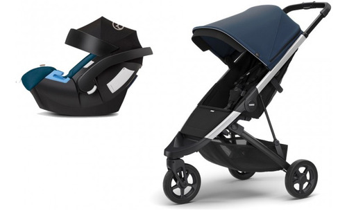 Coche Thule Spring Majolica + Silla Auto Cybex Aton5