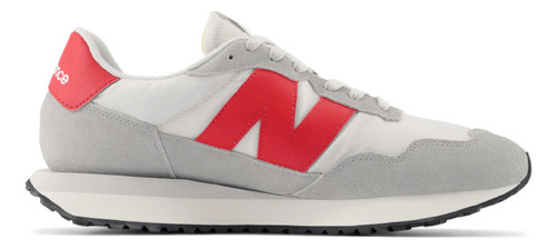 Tenis New Balance Hombre 237 Gris - Rojo - Blanco