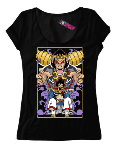 Remera Mujer Rey Vegetai Dragon Ball Z Anime Dbz T132 Dtg