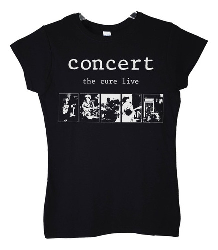 Polera Mujer The Cure Live Concert Stencil Pop Abominatron