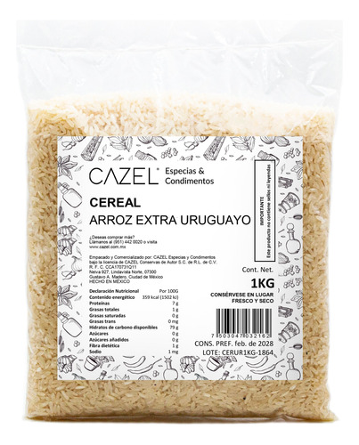 Arroz Extra Uruguayo 1kg