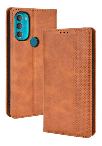 Funda De Piel Retro Crazy Horse Para Motorola Moto G71 5g