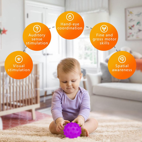 Bolas Sensoriales Para Niños, Juego De 6 Bolas Texturizadas