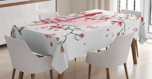 Ambesonne Japanese Tablecloth, Mítico Pájaro Phoenix 98p23