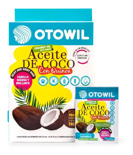Imagen 1 de 5 de Protector Termico Aceite De Coco C/ Quinoa Caja X48uni.
