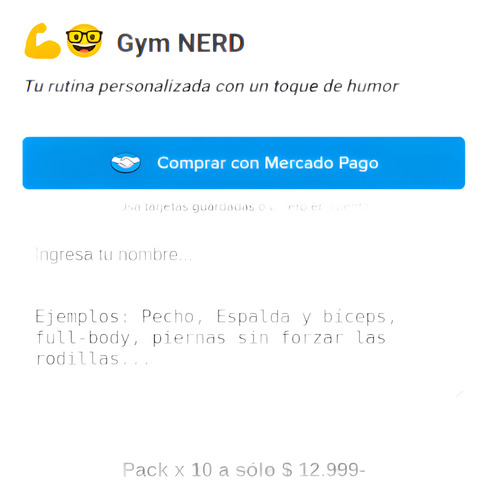 Gymnerd Rutinas De Ejercicio Con I A (pack X 10 Rutinas)