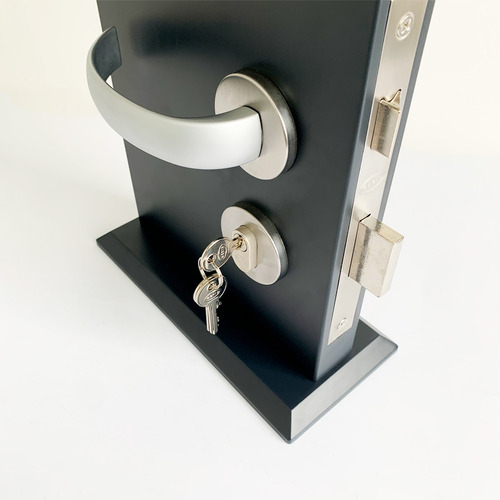 Fechadura De Porta Externa Interna Acetinada 55mm Pisa Abnt Cor Acetinado