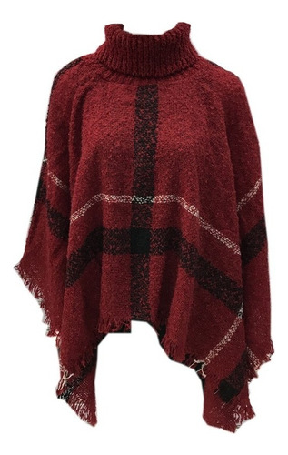 Poncho Mujer Chal Capa Invierno Calientito Colores Sweater