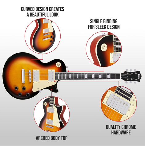 Guitarra Eléctrica Lyxpro Sb Series 39 Lp Style Sunburst