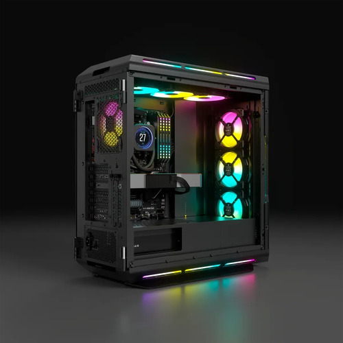 Imagen 6 de 6 de Gabinete Gamer Corsair Icue 5000t Rgb Tg Mid-tower Black