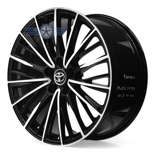 4 Rines 19 Toyota 5-114.3 Prius Sienna Camry Rav4 Corolla Black Machine