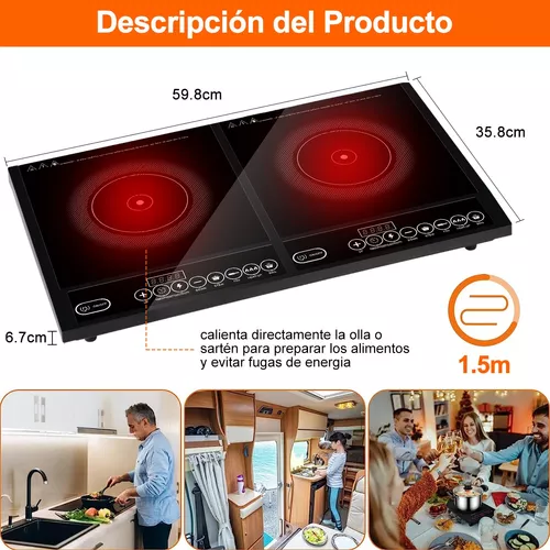 Parrilla Electrica Doble 2000w Rojo - Disa – Cristaleria La Unica