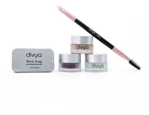 Kit Pincel + Sombra Polvo + Corrector + Cera + Jabón Divya