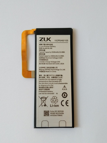 Bateria Original Bl268 Lenovo Zuk Z2 Plus Pronta Entrega !
