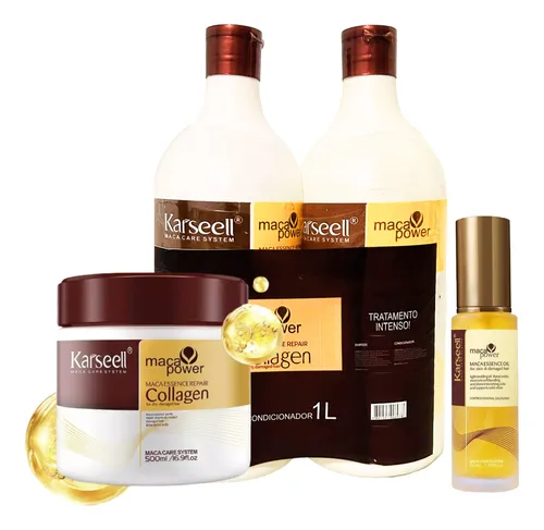 comprar Shampoo Condicionador Karseell Collagen Kit Máscara E Óleo