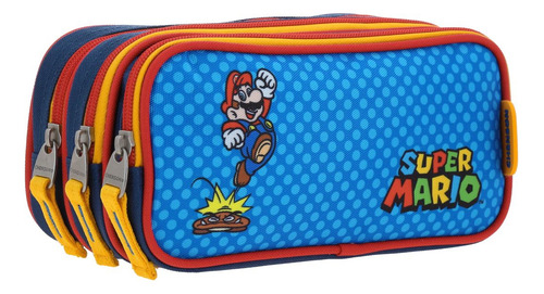 Lapicera Escolar Mario Bros Onder Mb70510-9 Color Azul