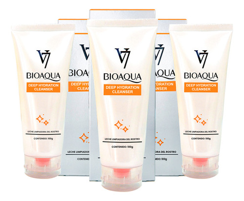 3 Limpiador De Leche V7 Hidratación Profunda  100g- Bioaqua