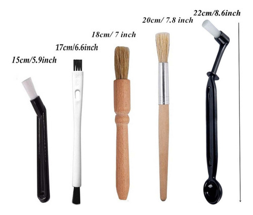 Juego De 6 Cepillos De Espresso, Cepillo De Nailon Para