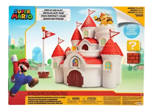 Super Mario Playset Castillo Reino Mushroom Nintendo Figura