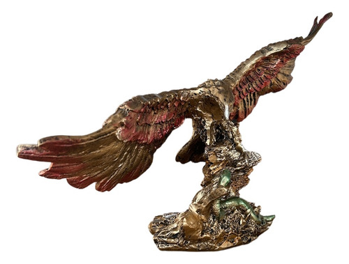 Águila Contra Serpiente 18cm Figura Decorativa, Jart Dorado