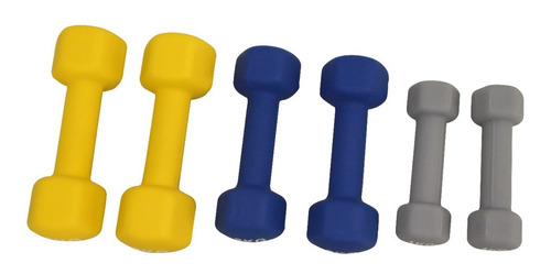 Set De 6 Mancuernas Pesas Dumbbells 1kg 2kg 3kg