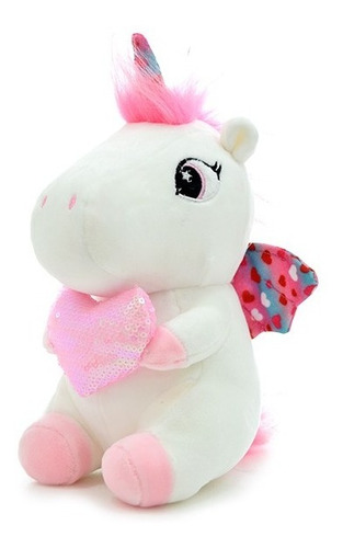 Peluche Unicornio Sentado Con Corazon 20cm Phi Phi Toys