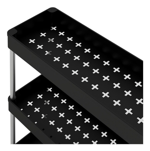 Mu:4life Organizador Carrito Estrecho: Cocina/baño 4 Niveles Color Negro